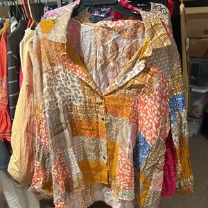 POL - medium Colorful Patchwork Women's Top